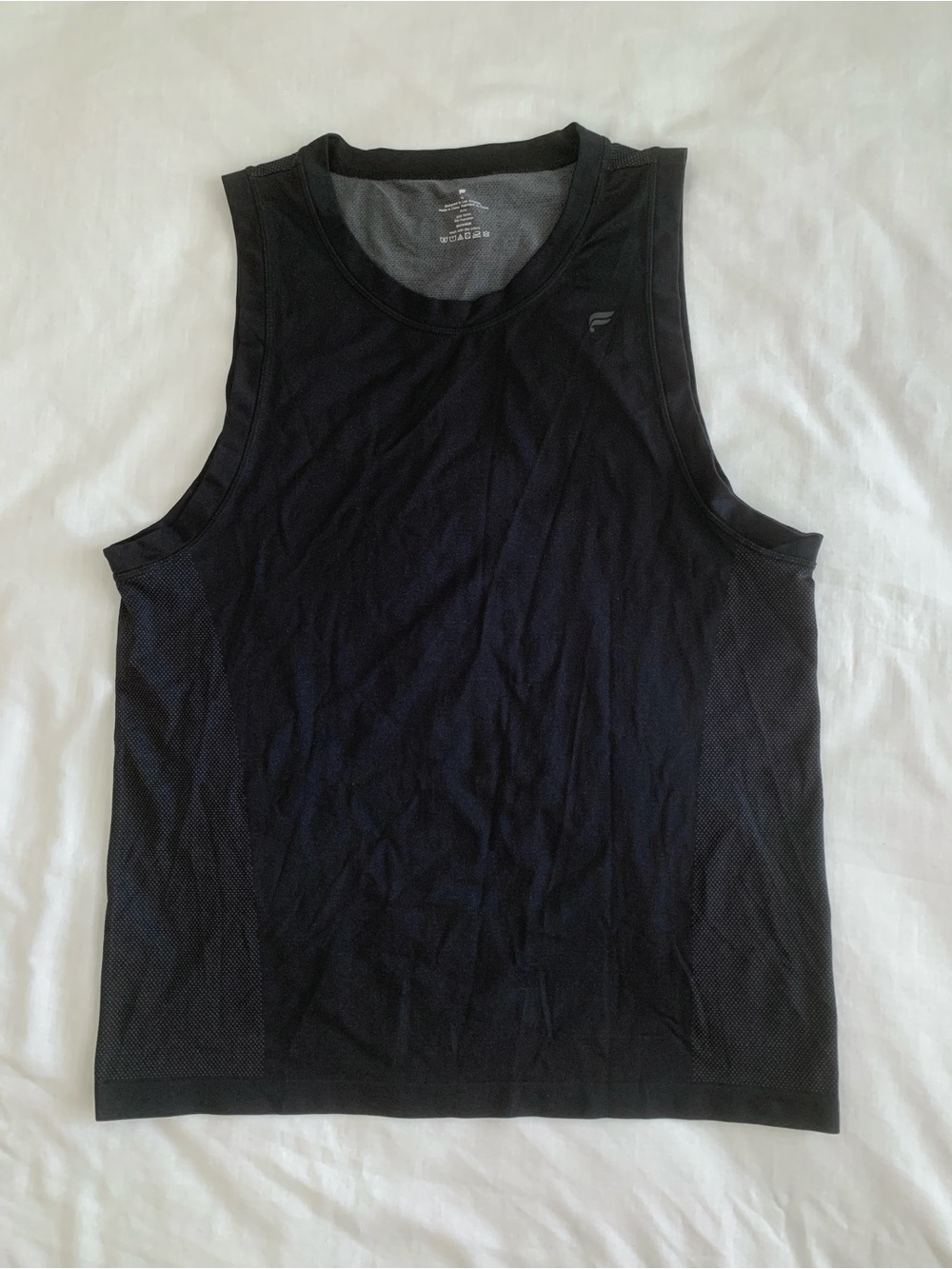 Fabletics Men's Training Day Muscle Tank Top Black Size M EUC